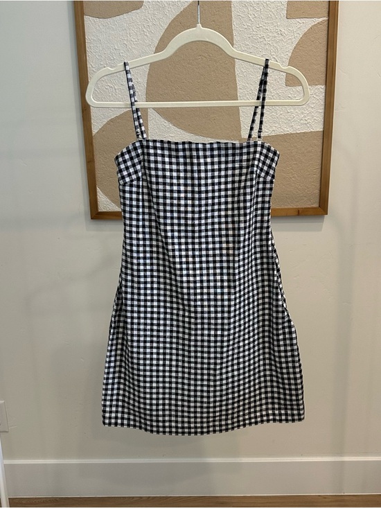 Abercrombie & Fitch Dresses & Skirts - Black & White Gingham Spaghetti Strap Dress w/ Skort